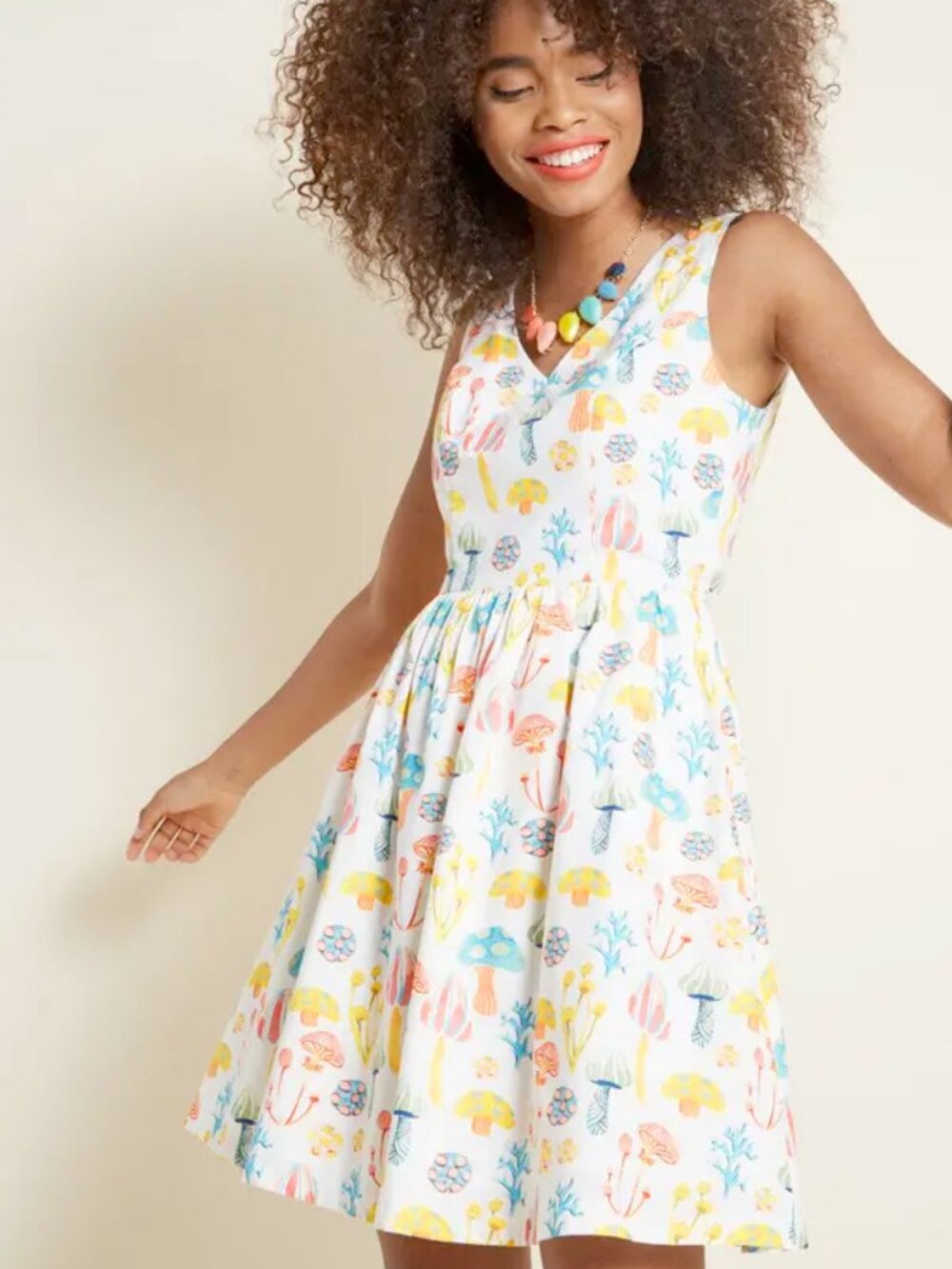 Mushroom Dress, Modcloth, fully lined, small